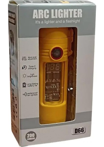 LCD Şarj Göstergeli Içi Gözüken Fonksiyonlu Fener,elektronik Çakmak 200 Lümen Süper Güçlü Işık Show fırsatları