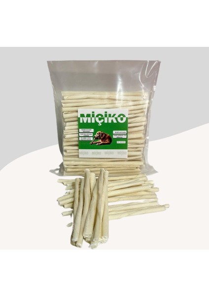 Puppy Beyaz İnce Burgu Çubuk Ödül ve Çiğneme Kemiği 150'LI