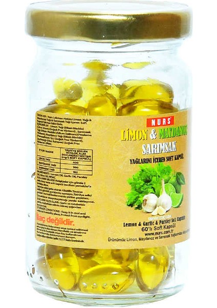 Limon Maydanoz Sarımsak Kürü 60 Kapsül