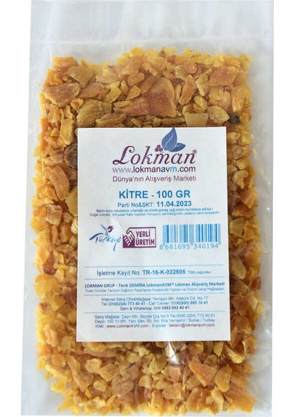 Doğal Yaprak Kitre Zamkı 100 gr Paket fiyatları