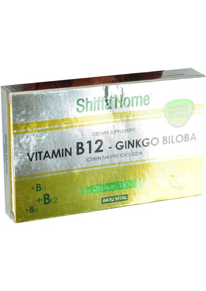 Vitamin B12-GINKGO Biloba 28 Tablet 150 fırsatları