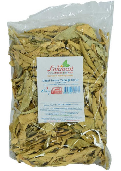 Turunç Yaprağı Doğal 100 gr Paket fiyatları