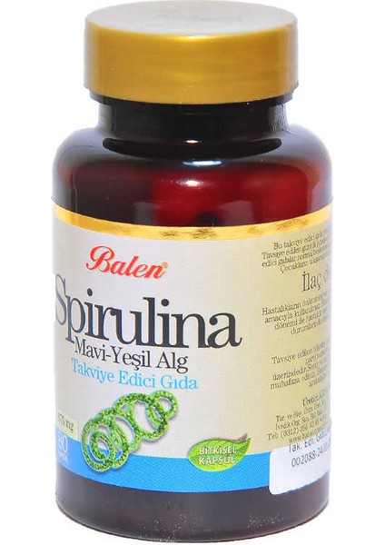 Spirulina Mavi-Yeşil A80 Kapsül modelleri