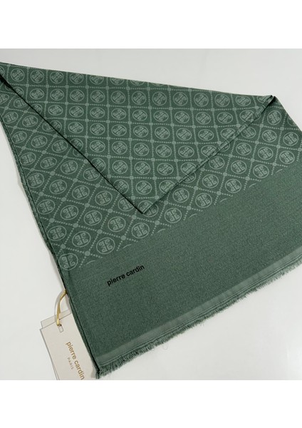 Elegans Monogram Şal-75 x 190-090700-951 Nefti Yeşil