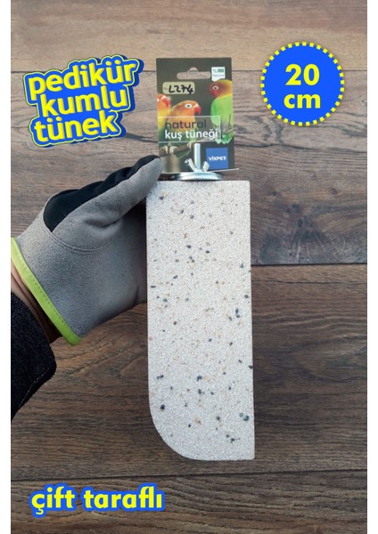 Venty Pedikür Stand Tünek - Kumlu Papağan Tüneği - Çift Taraflı | Jako | Amazon | Alex | Sultan | Monk | Konur | Lori | L274