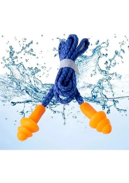 Boyun Ipli Su Geçirmez Kulak Tıkacı Silikon Sünger Gürültü Önleyici Yüzme ve Uyku Için fiyatları