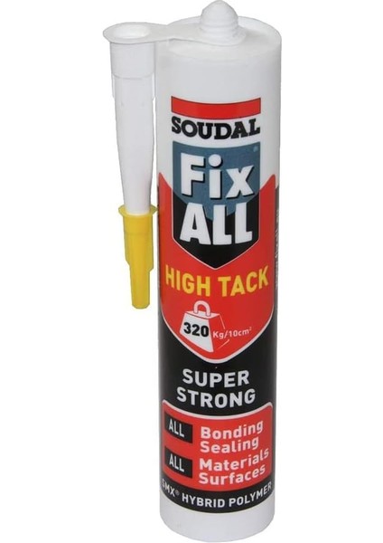 Fix All Yüksek Güçlü High Tack Montaj Yapıştırıcısı Beyaz 290 ml