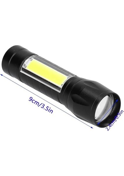 511 LED USB Şarjlı Yüksek Lümen Mini Boy El Feneri, Metal Kasa, 3 Modlu Işık Modülü, Kutulu, Şarj Kablosu Dahil modelleri