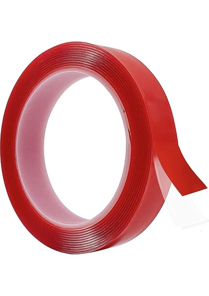 Çift Taraflı Bant Şeffaf Silikonlu Su Geçirmez Akrilik Montaj Bandı (5 mt x 10 Mm)