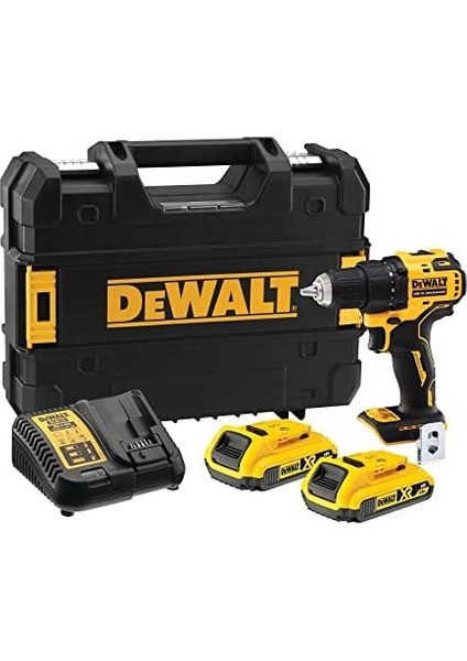 18 V Xr 2 Vitesli Akülü Matkap DCD708D2T (Fırçasız Tam Metal Dişli, 13 mm Tam Metal Hızlı Germe Mandreni, LED Çalışma Işığı, 2 x Pil, Şarj Cihazı, Kemer Klipsi, T Stak Kutusu Dahil)