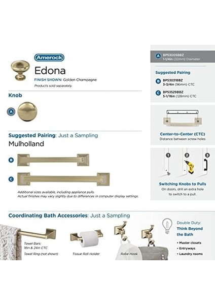 Dolap Topuzu, 32 mm Çap, Altın Rengi, 10 Adet fiyatları