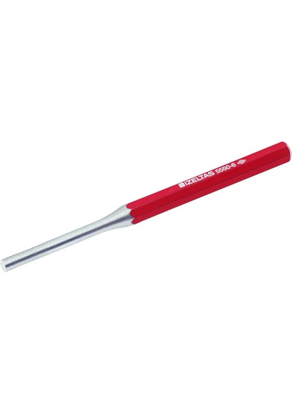 5550240006 Düz Pim Zımba Boyali, Kırmızı, 6 mm