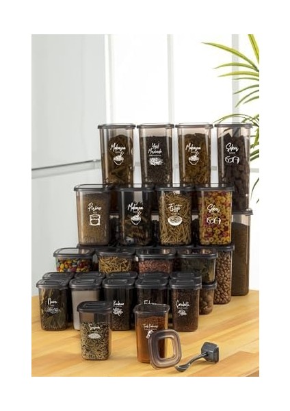 Vienev 36LI Beyaz Sergrfi Etketli Kaşklı Peggy Kare Erzak Bahrt Full Set 8x(1,75, 1,2, 0,55) 12X(0,45) Ant modelleri