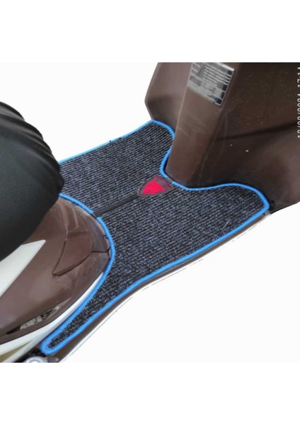 Motosiklet Aksesuar Koruyucu Paspas Yuki Gentle 50 Uyumlu Mavi Kenar Overlok