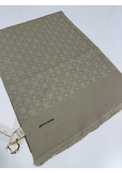 Elegans Monogram Şal-75 x 190-090700-933 Açık Vizon