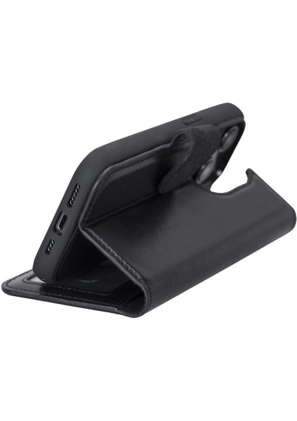 14 Pro Uyumlu Deri Cüzdanlı Kılıf Mwwn Rst1 Siyah fiyatları