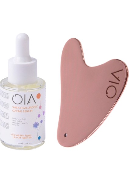 2'li Doğal Botoks Seti / Kalp / Shea Butter Hyaluronik Ozon Serum