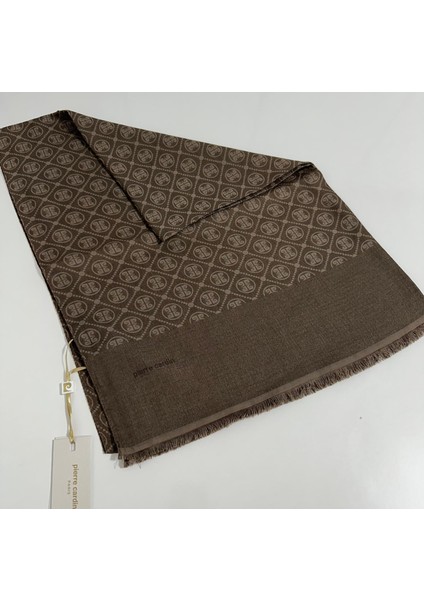 Elegans Monogram Şal-75 x 190-090700-932 Kahverengi