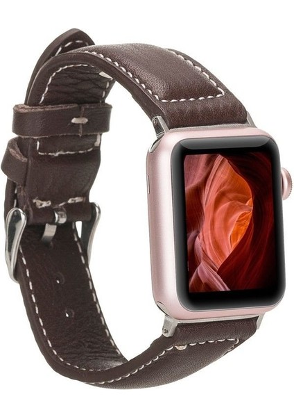 Watch Uyumlu Deri Kordon 42-44-45MM Nm4-As4 Kahve indirimleri