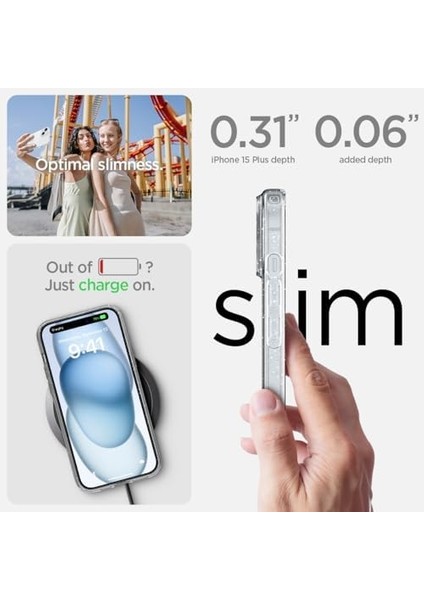Apple iPhone 15 Plus Kılıf Liquid Crystal Glitter Crystal Quartz - ACS06648