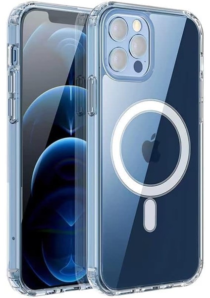 Apple iPhone 11 Pro Için Kılıf Kamera Korumalı Magsafe ile Uyumlu Wireless Şarj Özellikli Şeffaf Kılıf (Şeffaf, Apple iPhone 11 Pro)