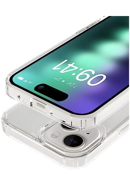 Apple iPhone 15 Plus (6.7") Air Hybrid Darbe Emici Tpu + Pc Şeffaf Kılıf (Crystal Clear)