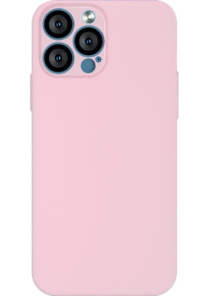 Apple iPhone 12 Pro Max Uyumlu Basiccolors Ultra Ince Mat Tpu Kılıf (Şeffaf Pembe)