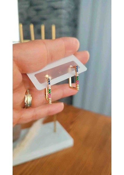 Çelik Renkli Zirkon Taş Işlemeli Kuyumcu Işçiliğinde Vip Küpe fiyatları