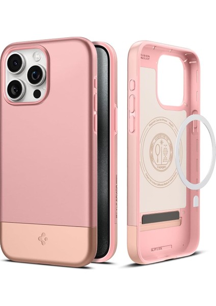 Apple iPhone 15 Pro Kılıf Style Armor Magfit Magsafe Özellikli Rose Gold - ACS06745