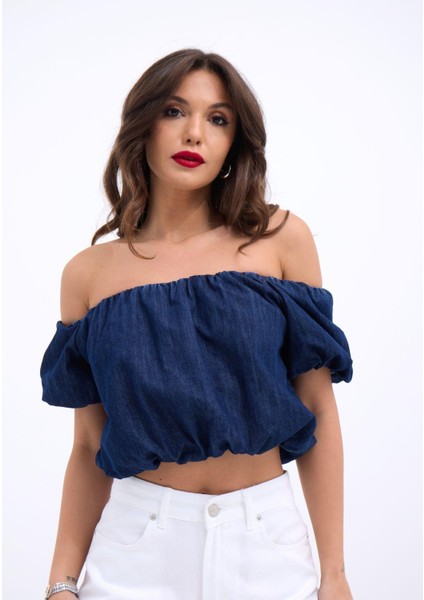 7341 Crop-Mavi