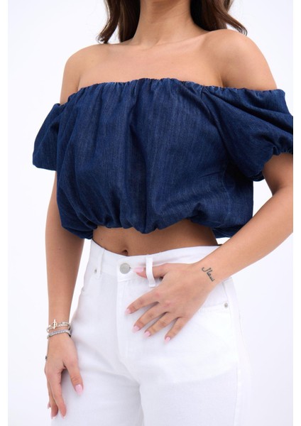 7341 Crop-Mavi