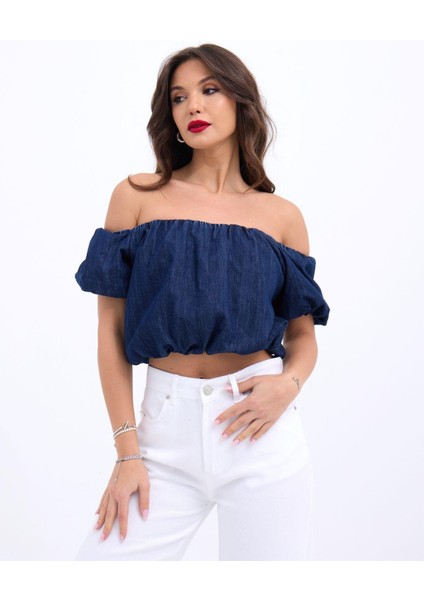 7341 Crop-Mavi
