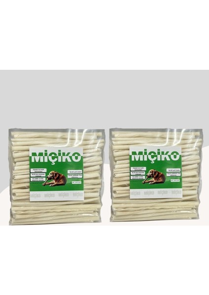 Puppy Beyaz İnce Burgu Çubuk Ödül ve Çiğneme Kemiği 2X75 150 adet