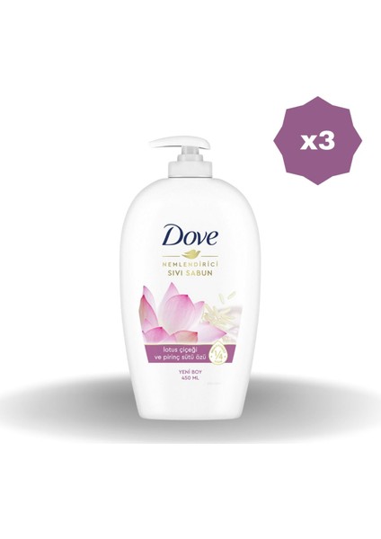 Sıvı Sabun Lotus ve Pirinç 450 ml - 3 Adet