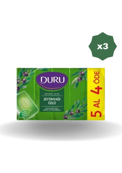 Duş Sabunu Zeytinyağı Özlü 5'li 150 Gr- 3 Adet