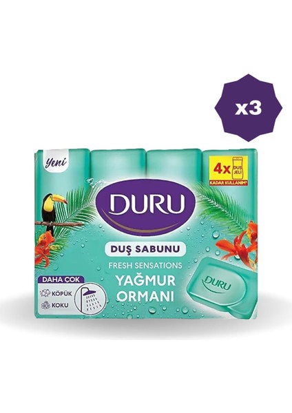 Fresh Duş Sabunu 4'lü Yağmur Ormanı 150 gr - 3 Adet