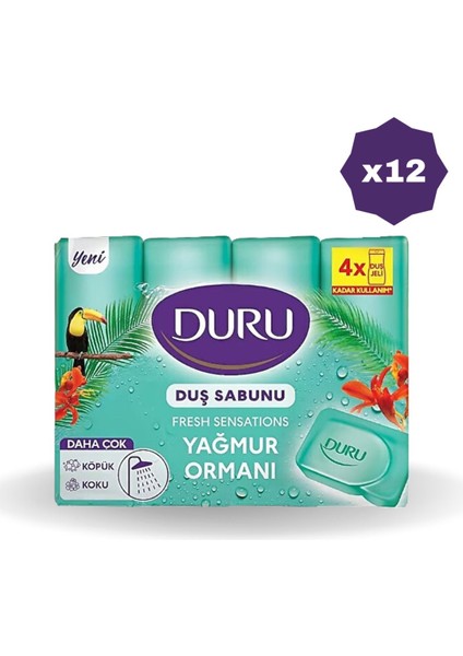 Fresh Duş Sabunu 4'lü Yağmur Ormanı 150 gr - 12 Adet