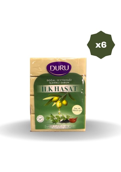 İlk Hasat Zeytinyağlı Katı Sabun 4x150 gr - 6 Adet