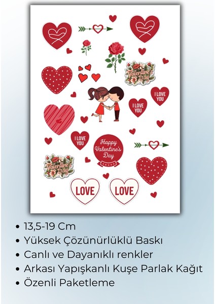 Sevgi Temalı Sticker Planner Ajanda Bullet Journal Için Uygun fiyatları