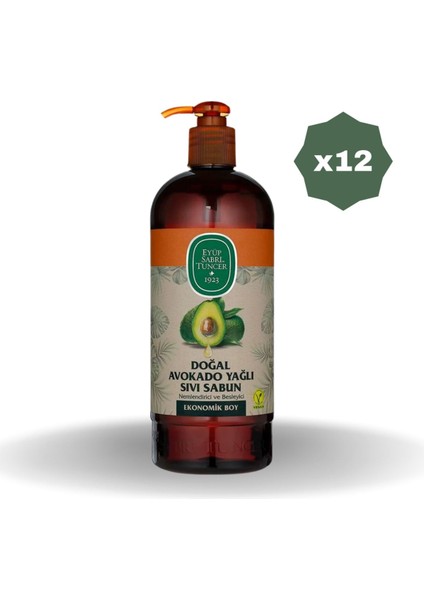 Doğal Avakado Yağlı Sıvı Sabun 750 ml - 12 Adet