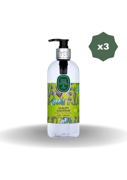 Alaçatı Lavantası Sıvı Sabunu 500 ml - 3 Adet