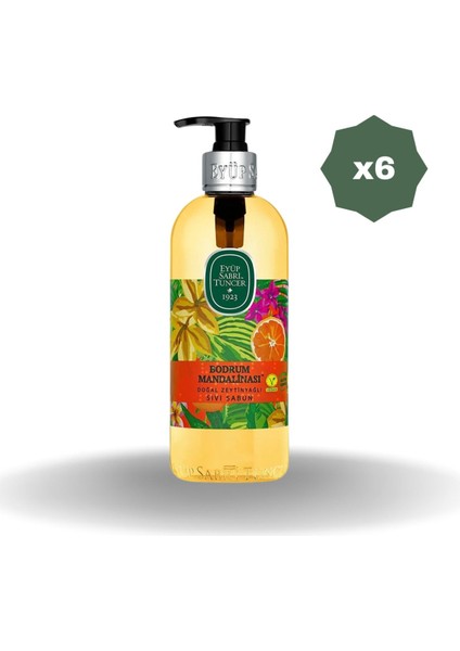 Bodrum Mandalinası Sıvı Sabun 500 ml - 6 Adet