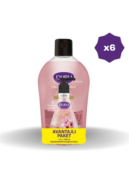 Sıvı Sabun 1500 ml – 500 ml Kiraz Çiçeği - 6 Adet