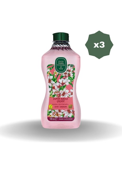 Eyüp Sabri̇ Tuncer Japon Ki̇raz Çi̇çeği̇ Sıvı Sabun 1.5 lt - 3 Adet