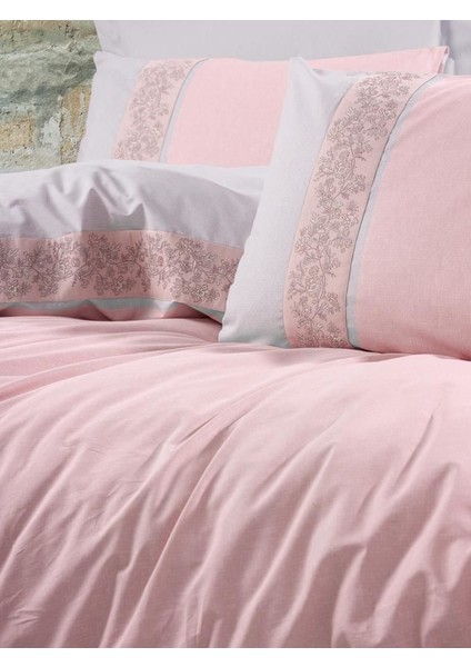 Folk Çift Kişilik Nevresim Takımı Mila Pembe