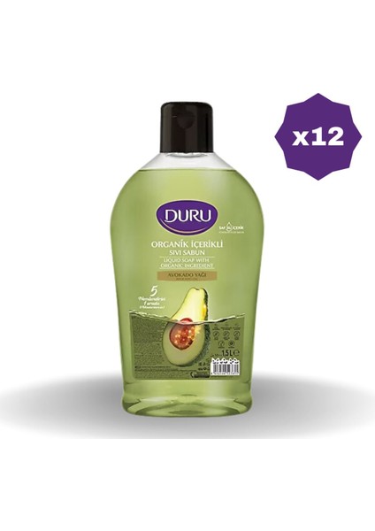 Avakado Sıvı Sabun 1.5lt - (12 Adet)