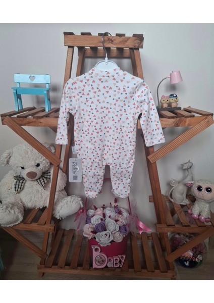 Kız Bebek Kalp Desenli Patikli Tulum fiyatları