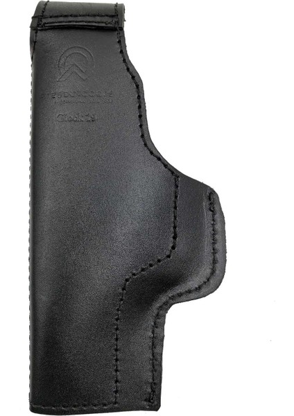 Glock 19 Uyumlu Velkrolu Napa Deri Maşalı Kemer Içi Kılıf Siyah