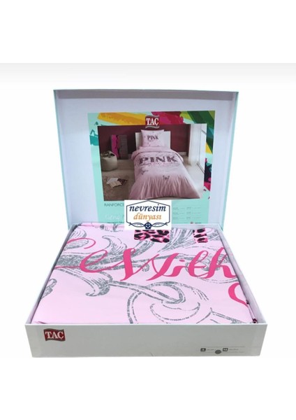Ranforce Çift Kişilik Nevresim Takımı Pink Pembe