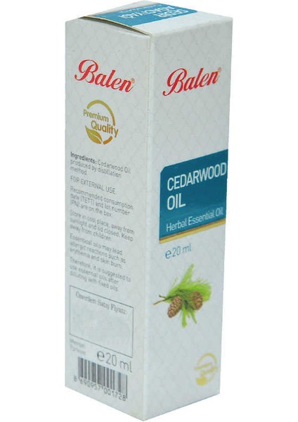 Sedir Ağacı Yağı (Distilasyon) 20 ml Cam Şişe